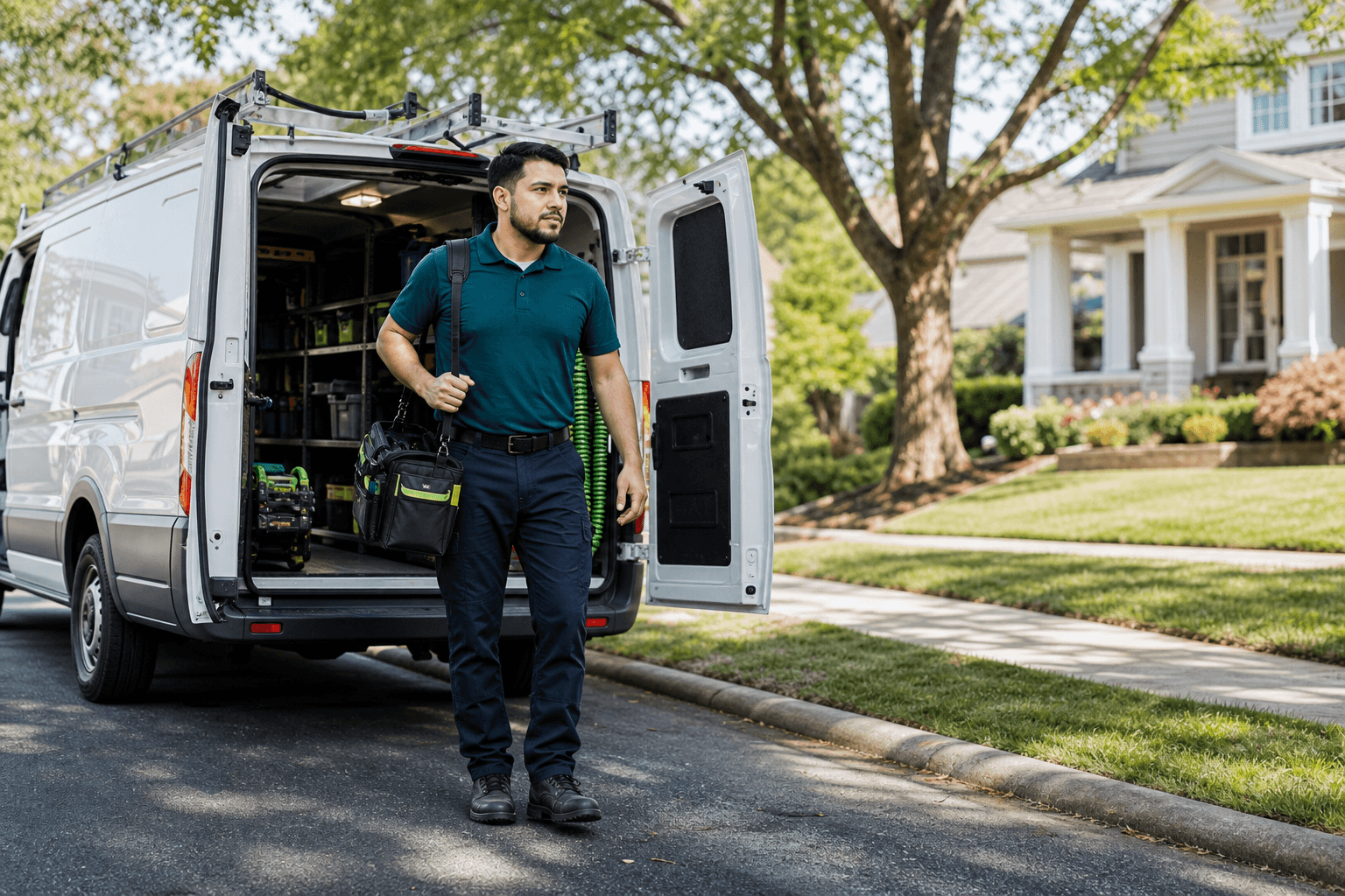 Contractor reviewing a home improvement project
